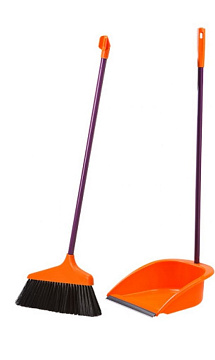 Комплект для уборки метла и совок, 95см