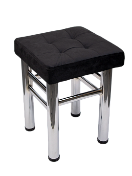 Табурет усиленный 49х37см черный велюр