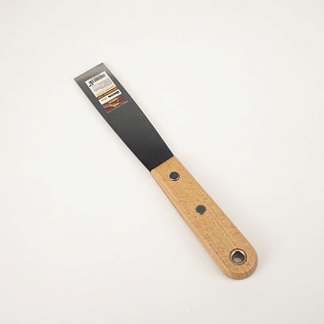 Шпатель 30мм из нержавеющей стали ШВИКПРО с деревянной ручкой ECO