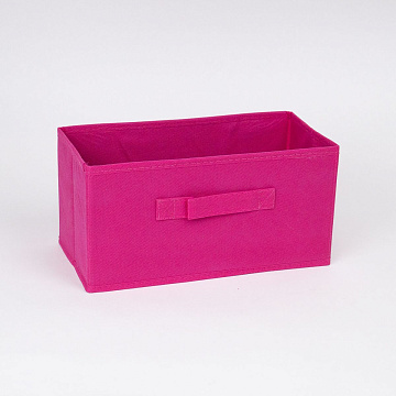 Короб-куб для хранения 15х30х15см полиэстер розовый