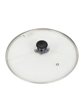 Крышка 28см с ручкой 4,3мм стекло, пластик