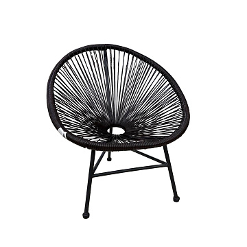 Стул плетеный Яйцо, коричневый, 78x72x91x38см