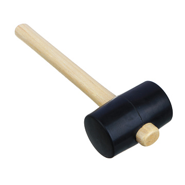 Киянка резиновая 200г, деревянная рукоятка