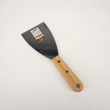 Шпатель 80мм из нержавеющей стали ШВИКПРО с деревянной ручкой ECO