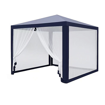 Шатер садовый, 300х300х245 см, синий, полиэтилен, металл