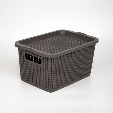 Ящик для хранения серый 41х27.5х14.7см