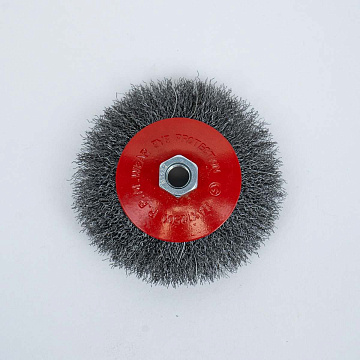 Щетка-тарелка для УШМ М14 мягкая 125мм металл