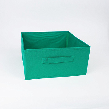 Короб-куб для хранения 30х30х15см полиэстер бирюзовый