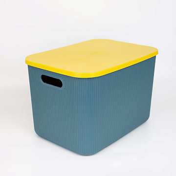 Ящик для хранения с крышкой темно-зеленый 37х26.5х24.5см