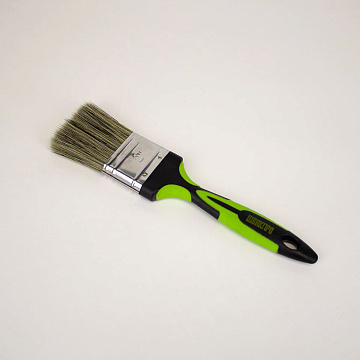 Кисть плоская для финишных работ ШВИКПРО 50мм, коричневая щетина, двухкомпонентная ручка