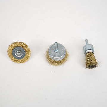 Набор металлических круглых щеток 6мм для дрели, 3шт