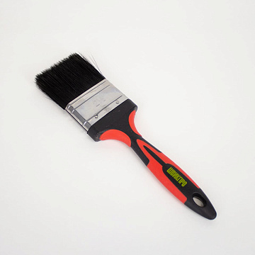 Кисть плоская для подготовительных работ ШВИКПРО 63мм, черная щетина, двухкомпонентная ручка