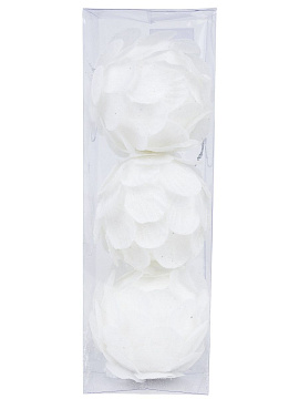 Ёлочные украшения Шишка 3шт 9см пластик