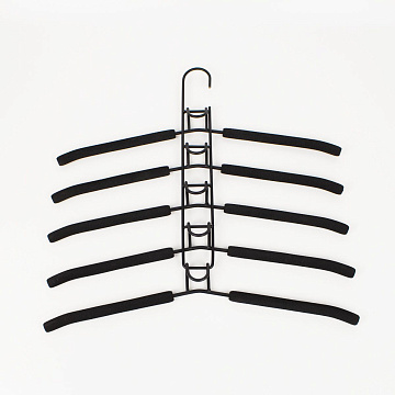 Вешалка многофункциональная 5-ти уровневая, ЕВА, 40х38 см, черный, металл