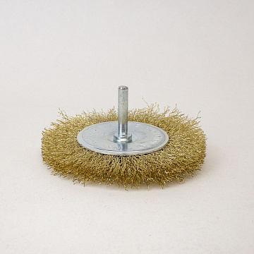 Щетка для дрели со шпилькой мягкая 100мм металл