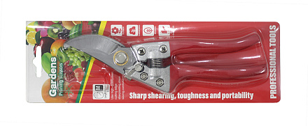 Секатор плоскостной 200мм металл, силикон