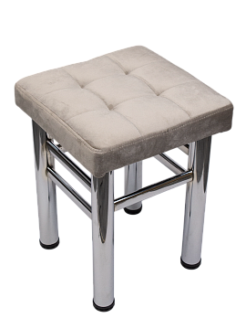 Табурет усиленный 49х37см кофейный бежевый велюр