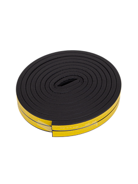 Уплотнитель дверной 15х8мм Е профиль 6м черный