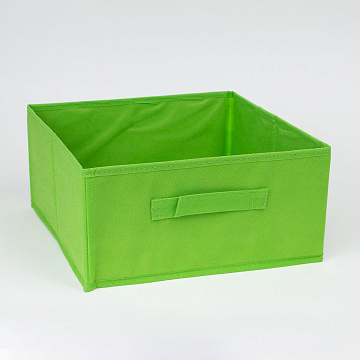 Короб-куб для хранения 30х30х15см полиэстер фисташковый