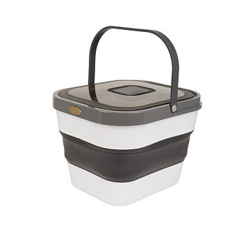 Контейнер для стирального порошка складной, 10л, серый