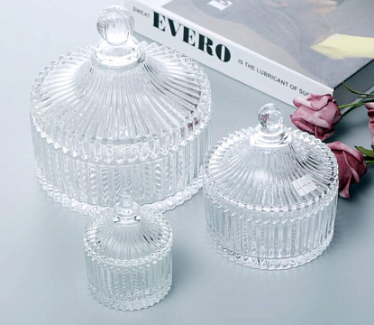 Сахарница с крышкой 13,5х13,5см Грани