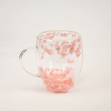 Кружка стеклянная с двойными стенками DOKD01 350мл