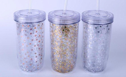 Стакан с трубочкой 400мл