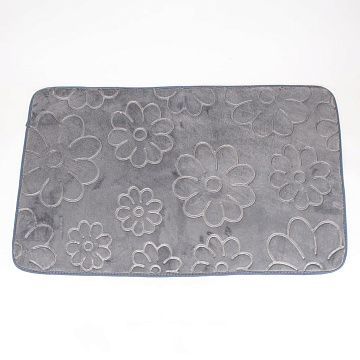 Коврик для ванной комнаты Ромашка 50х80см серый полиэстер DVL-1003865-13