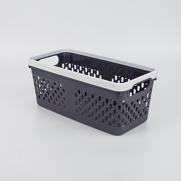 Корзина для хранения 28x12x8см, черный пластик