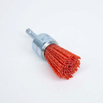 Щетка-чашка для дрели со шпилькой 25мм нейлон