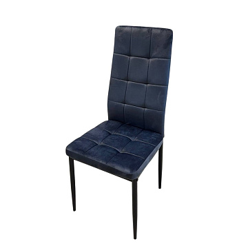 Стул 42х52х98см велюр темно-серый, ножки черные, металл