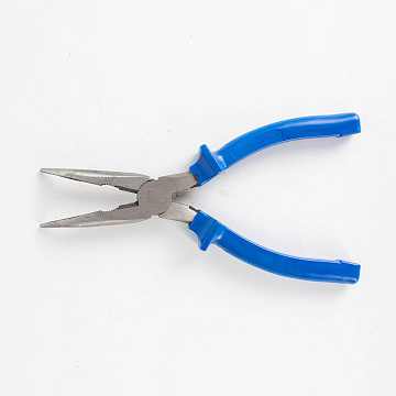Тонкогубцы изогнутые 200мм сталь, пластиковые ручки