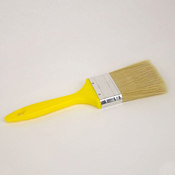 Кисть плоская для жидких составов ШВИКПРО 63мм, светлая щетина, пластиковая ручка