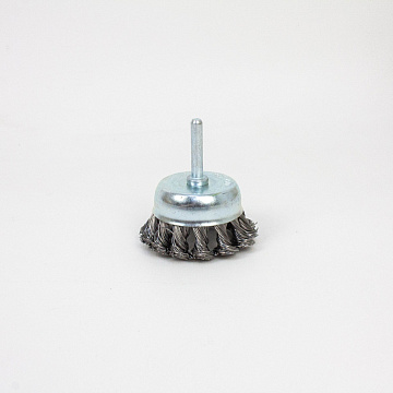 Щетка-чашка для дрели со шпилькой жесткая 65мм
