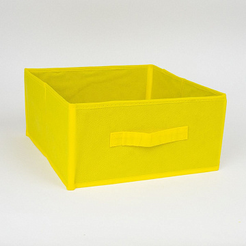 Короб-куб для хранения 30х30х15см полиэстер желтый