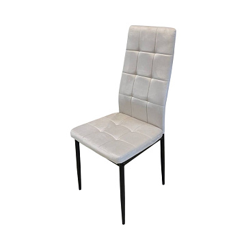 Стул 42х52х98см велюр бежевый, ножки черные, металл