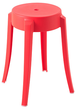 Табурет пластиковый 24,5х46,5см, цвет красный