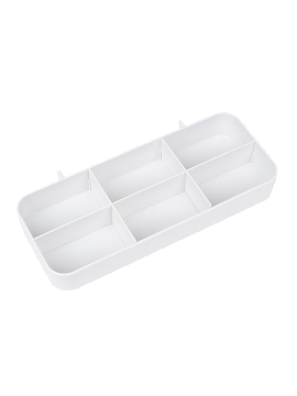 Контейнер средний шестисекционный 215х90х30мм белый