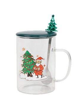 Кружка Новый год 470мл DO-1215 стекло