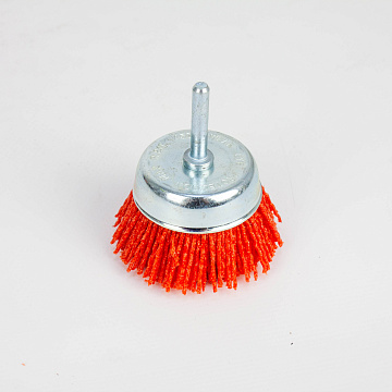 Щетка-чашка для дрели со шпилькой 65мм нейлон