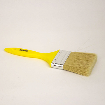 Кисть плоская для жидких составов ШВИКПРО 76мм, светлая щетина, пластиковая ручка