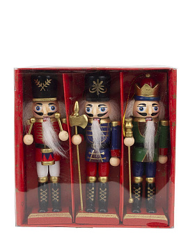 Набор деревянных фигурок "Щелкунчик" 12,5см 3шт