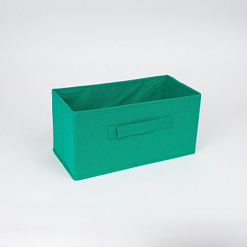 Короб-куб для хранения 15х30х15см полиэстер бирюзовый