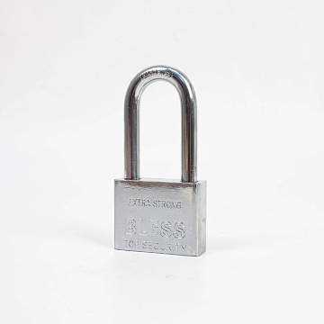 Замок навесной с длинной дужкой 50мм серый