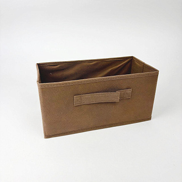 Короб-куб для хранения 15х30х15см полиэстер коричневый