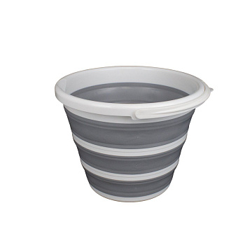 Ведро хозяйственное, складное, 10л, серый