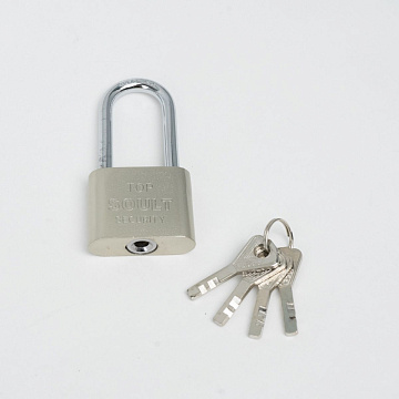 Замок навесной с длинной дужкой 50мм серый