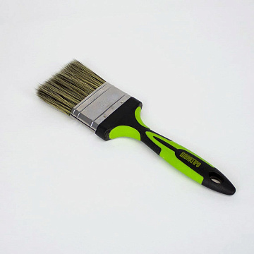 Кисть плоская для финишных работ ШВИКПРО 63мм, коричневая щетина, двухкомпонентная ручка