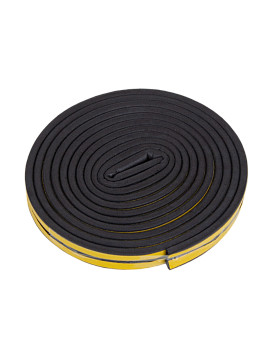 Уплотнитель дверной 9х5,5мм P профиль 6м черный