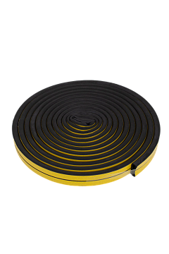 Уплотнитель дверной 14х12мм D профиль 12м черный